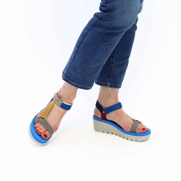 NEW FLY LONDON women's yefa sandals in multi color - Picture 9 of 9